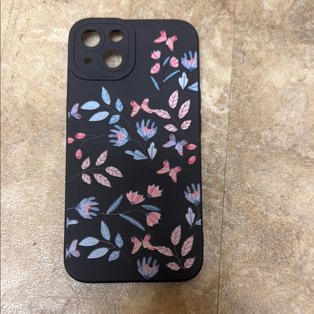Floral Black Phone Case